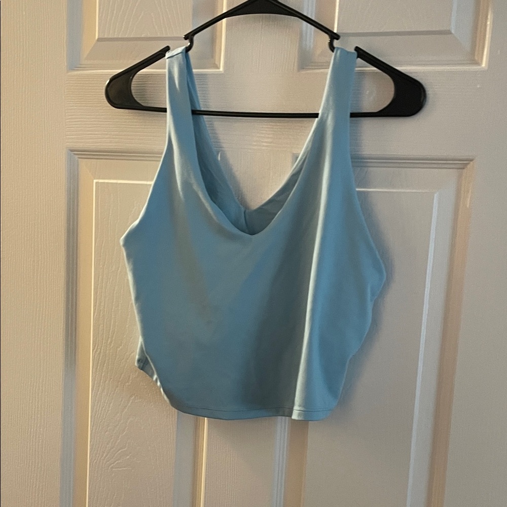all in motion Pale Blue V-Neck Crop Sports Bra